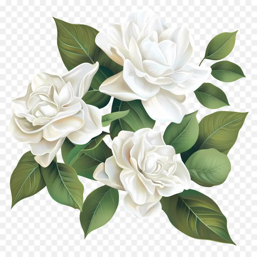 Fleur De Gardénia Blanche，Fleur Blanche PNG