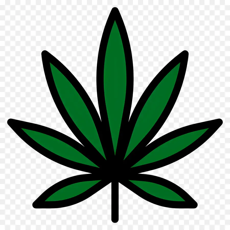 Feuille De Cannabis，Feuille Verte PNG