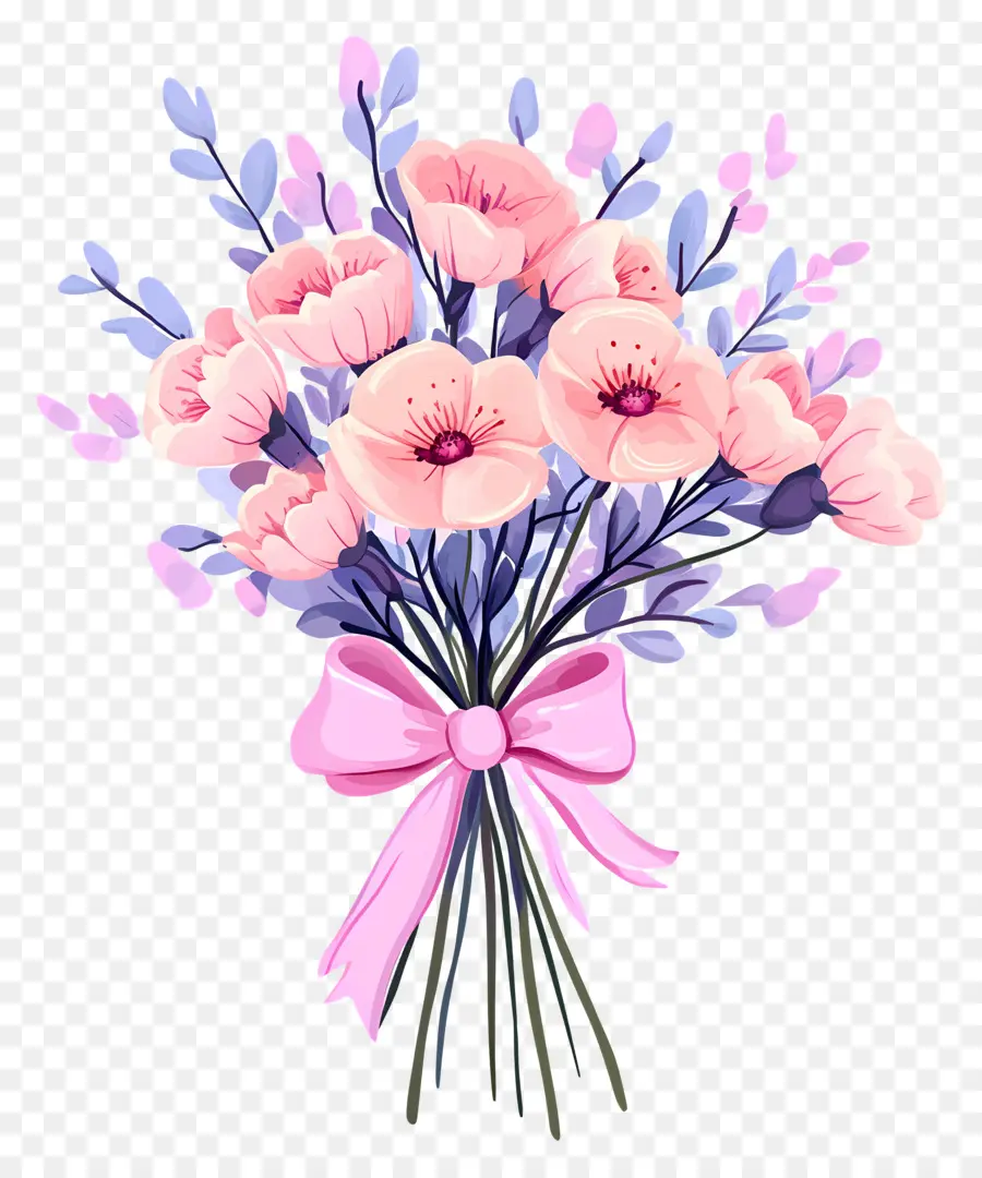 Bouquet Rose，Bouquet De Fleurs Roses PNG