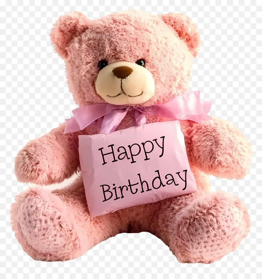 Anniversaire，Ours En Peluche Rose PNG