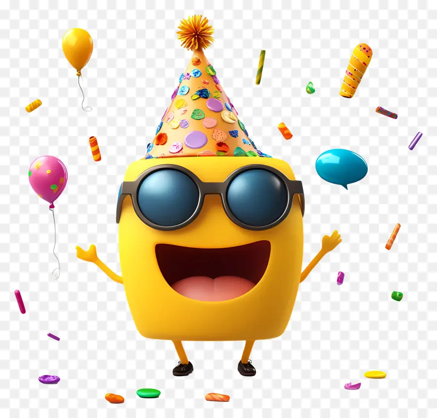 Anniversaire Emoji，Fête Emoji PNG