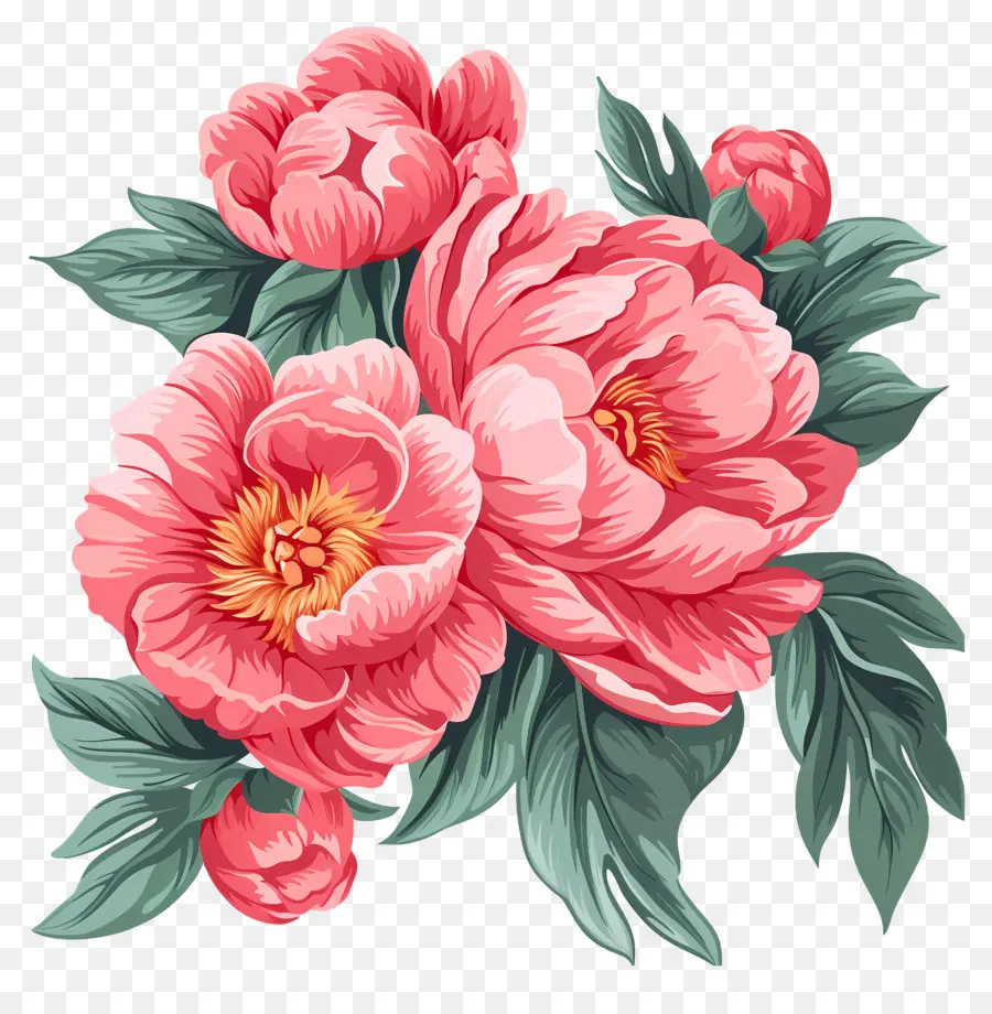 Bouquet De Pivoines，Pivoines PNG