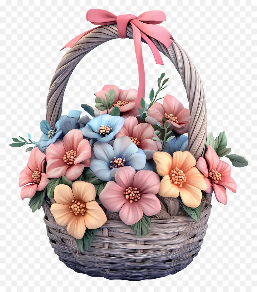 Panier De Fleurs D'anniversaire，Panier De Fleurs PNG