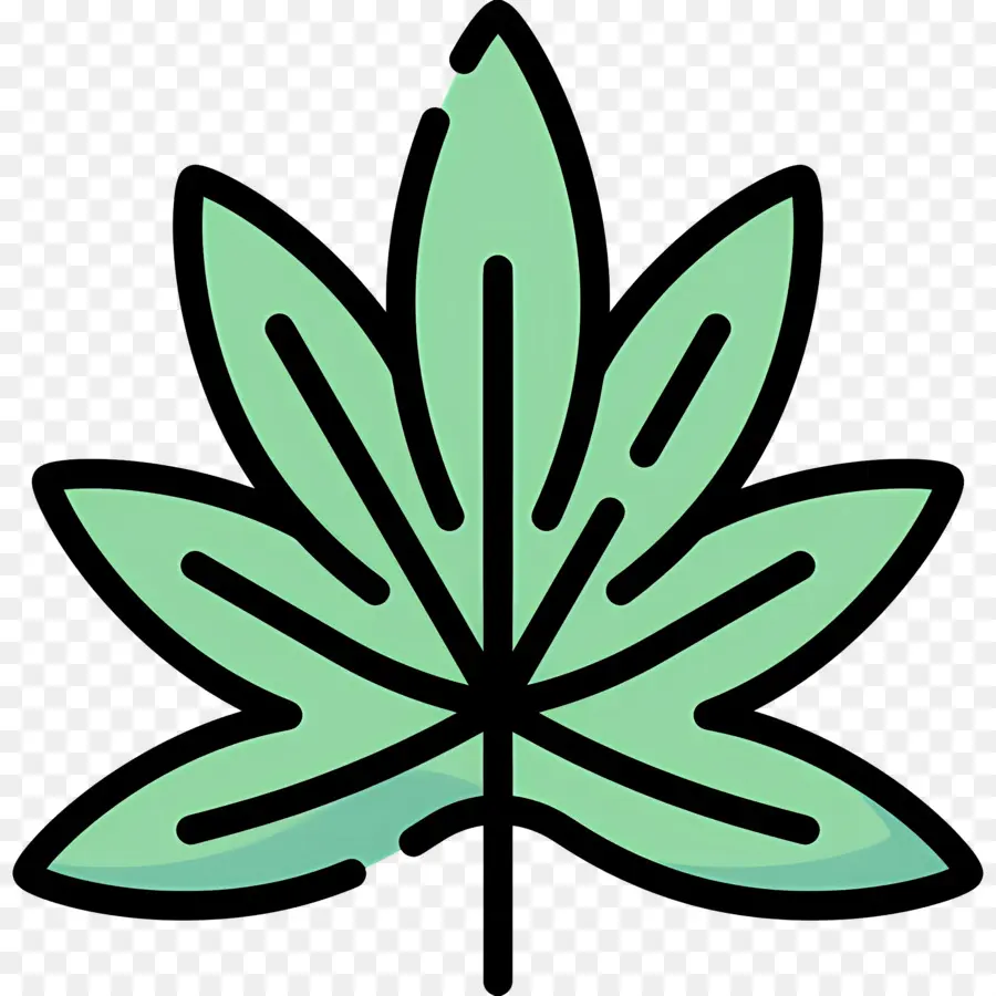 Feuille De Cannabis，Feuille Verte PNG