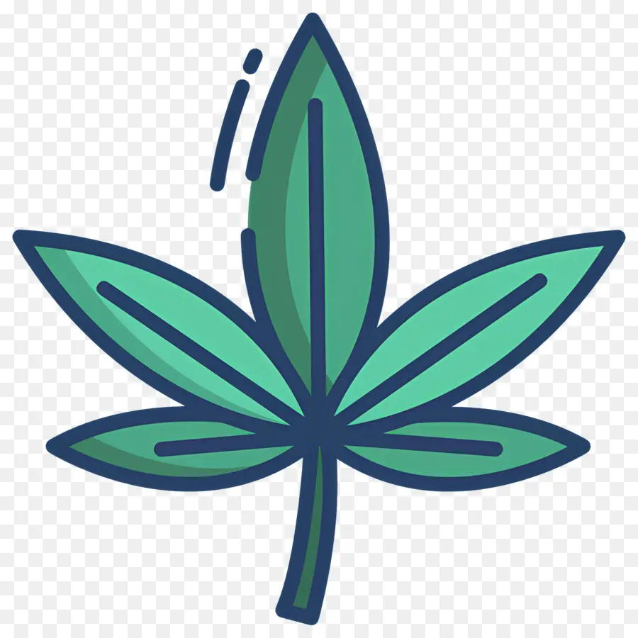 Feuille De Cannabis，Feuille Verte PNG