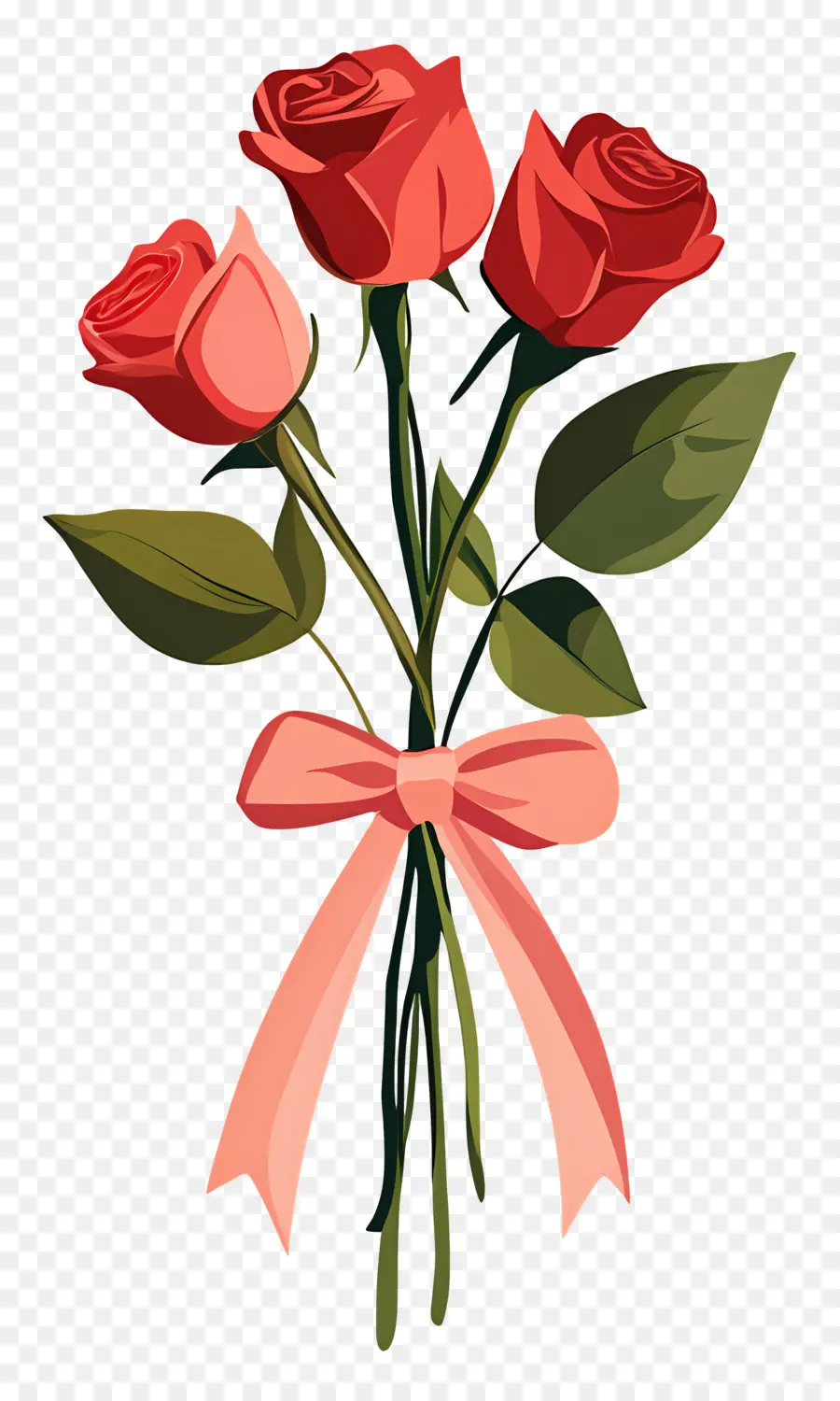 Bouquet De Roses，Roses Rouges PNG