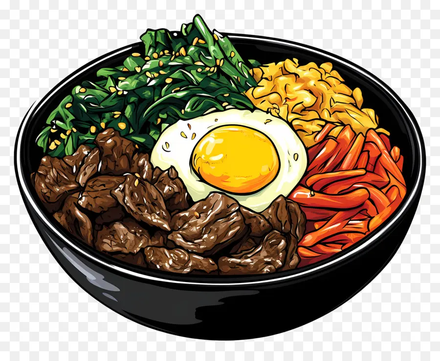 Bibimbap Coréen，Bibimbap PNG