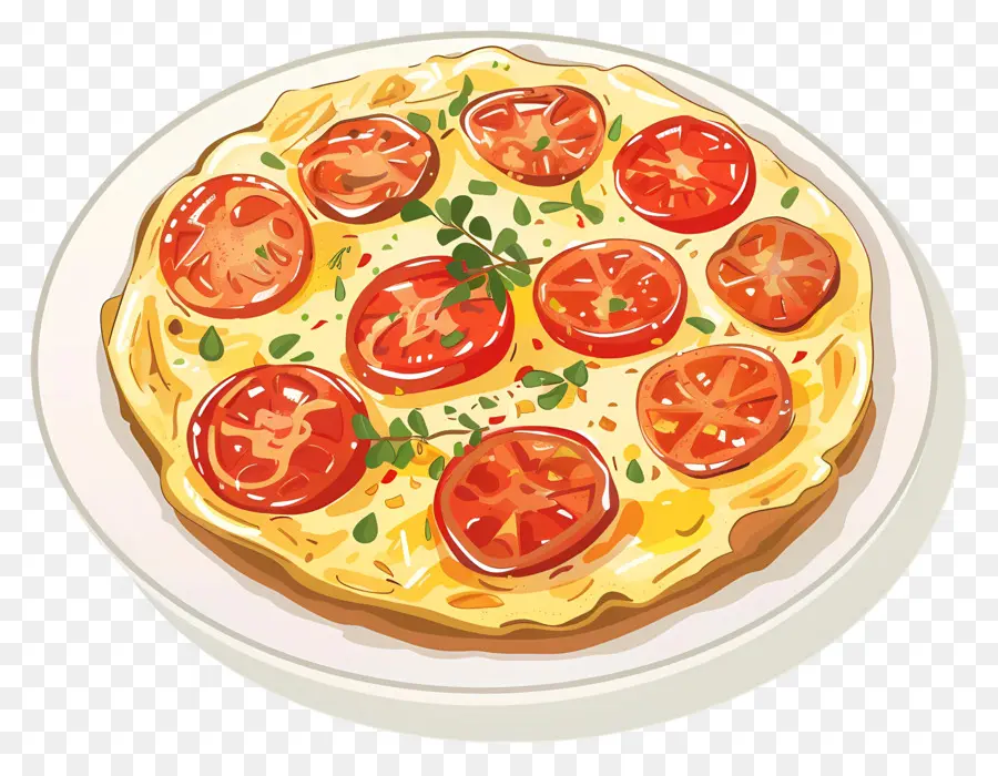 Omelette Espagnole，Pizza PNG