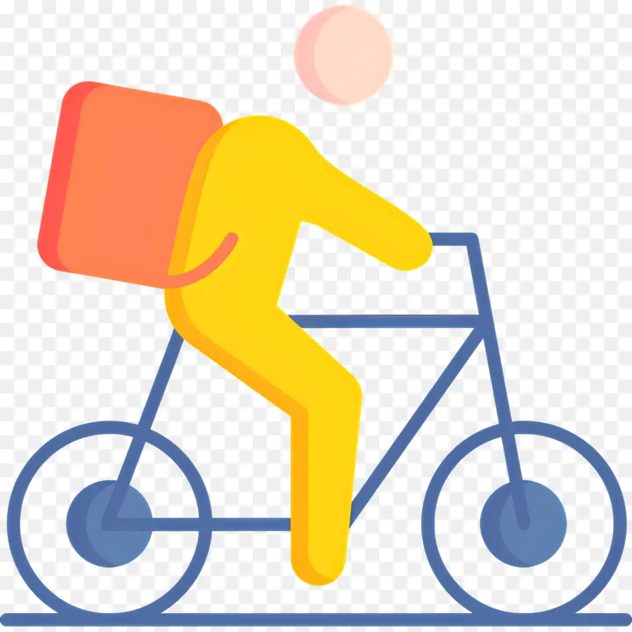 Livreur，Cycliste De Livraison PNG