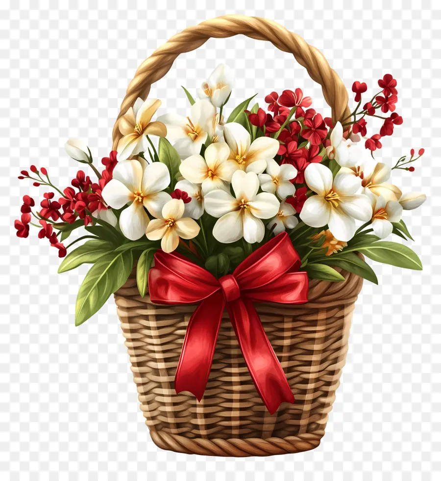 Panier De Fleurs D'anniversaire，Panier De Fleurs PNG