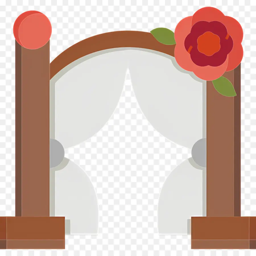 Arche De Mariage，Porte De Jardin Avec Fleur PNG