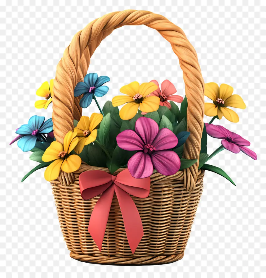 Panier De Fleurs D'anniversaire，Panier De Fleurs PNG