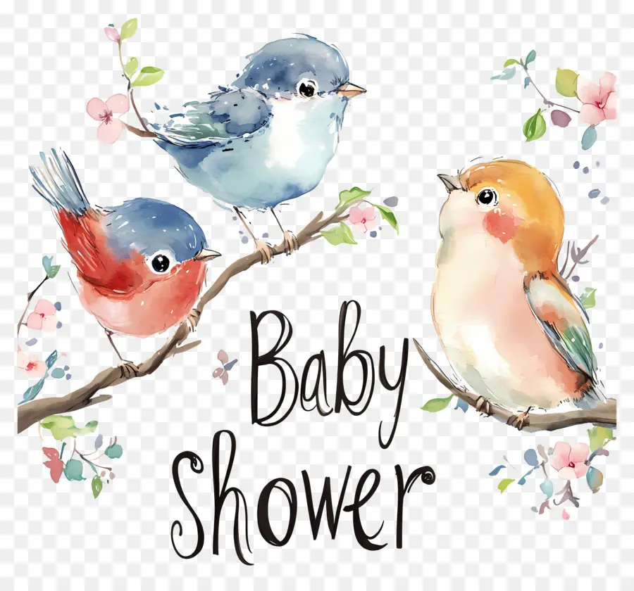 Douche De Bébé，Oiseaux De Fête De Naissance PNG