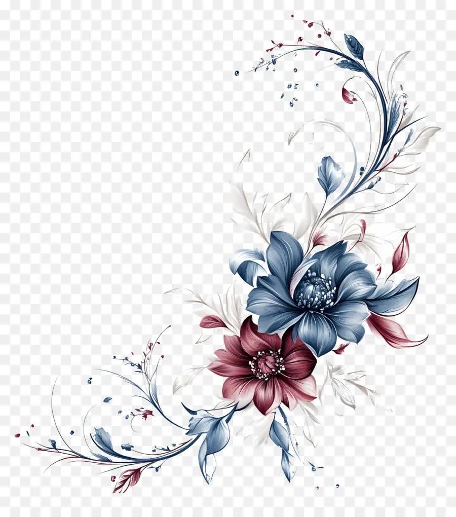 Ligne De Mariage，Conception Florale PNG