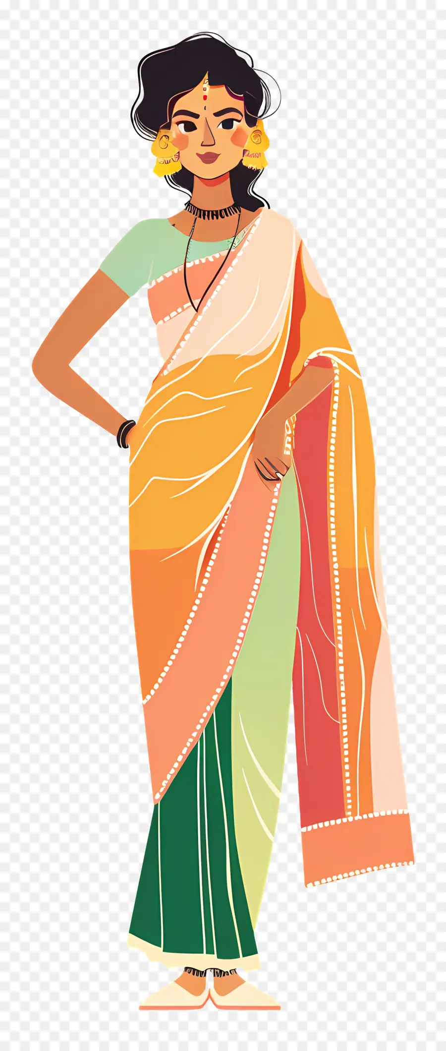 Sari Indien，Femme Traditionnelle PNG