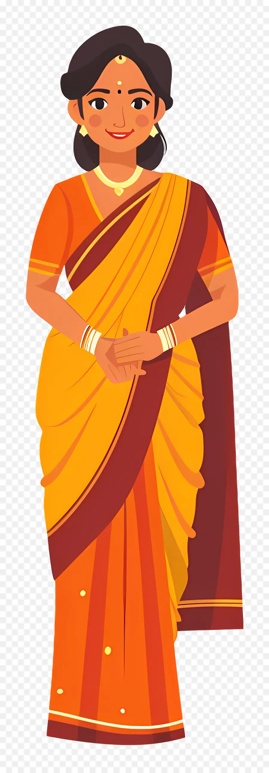 Sari Indien，Femme En Sari Traditionnel PNG