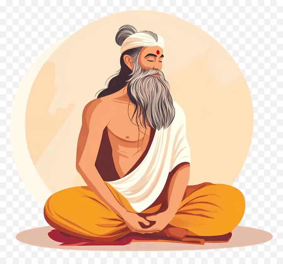 Valmiki Jayanti，Homme Méditant PNG