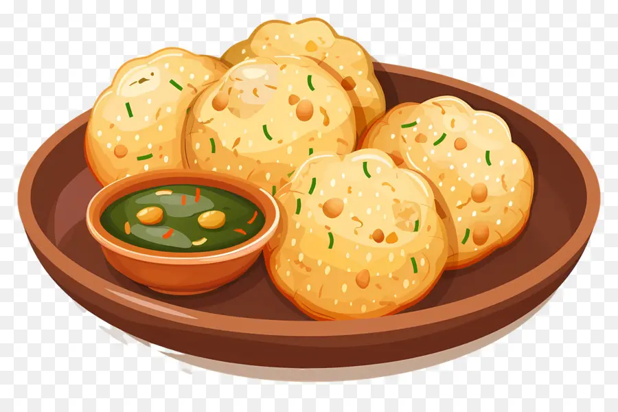 Bonbons Indiens，Assiette De Pani Puri PNG