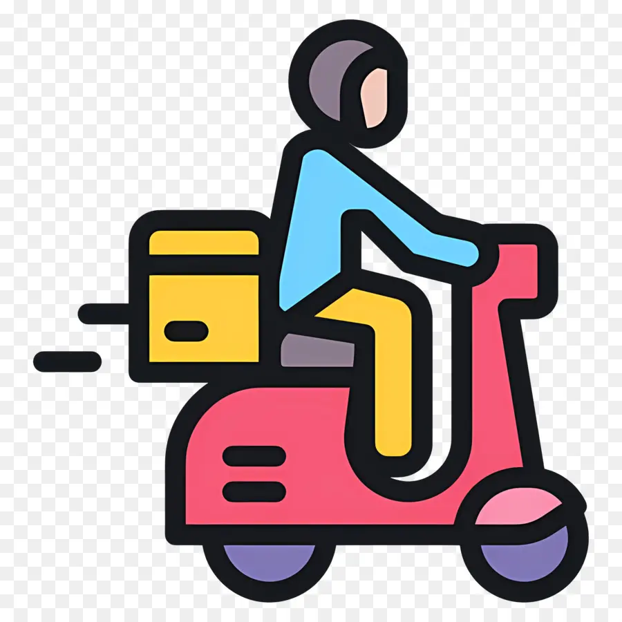 Livreur，Scooter PNG