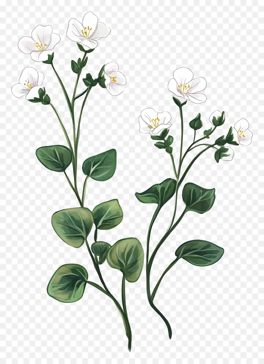 Herbe Du Scorbut En Fleurs，Fleurs Blanches PNG