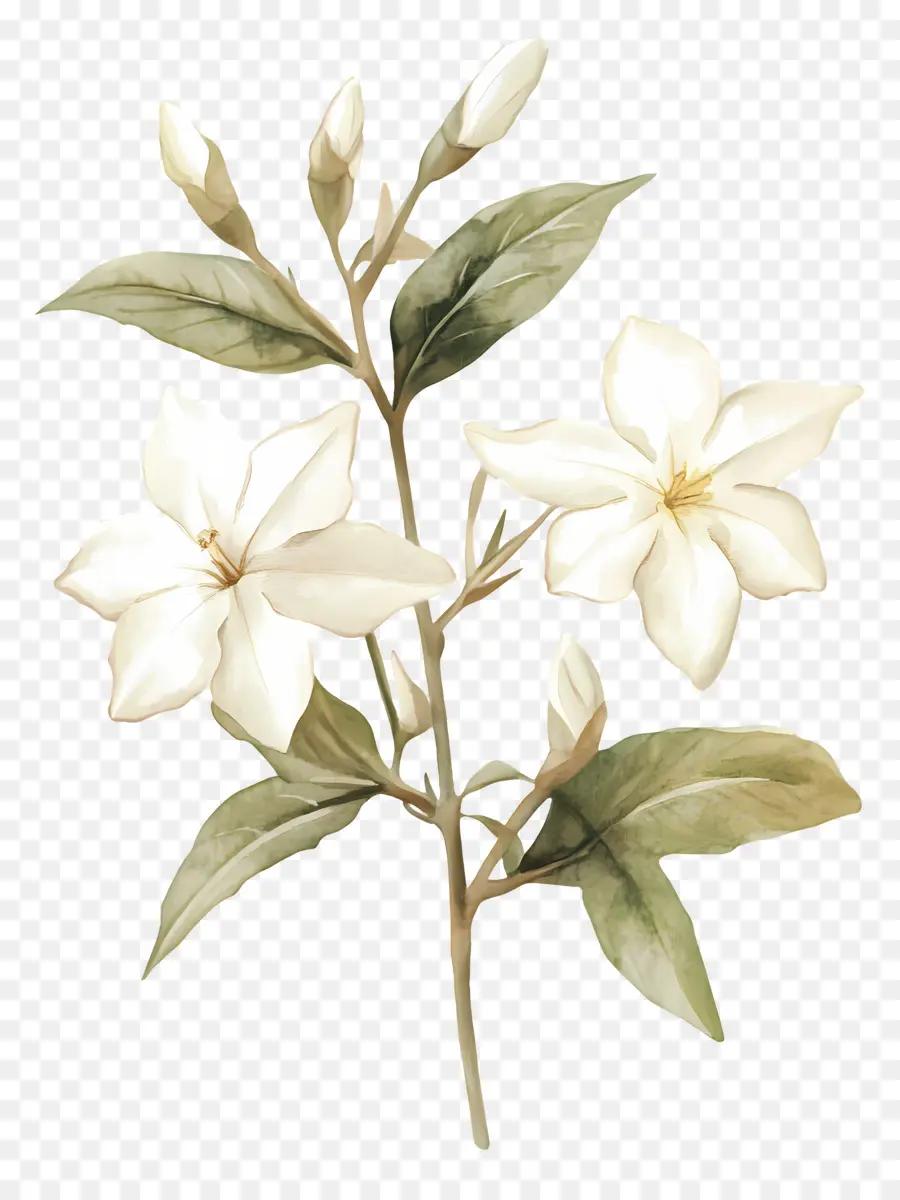 Fleur De Jasmin，Fleur Blanche PNG