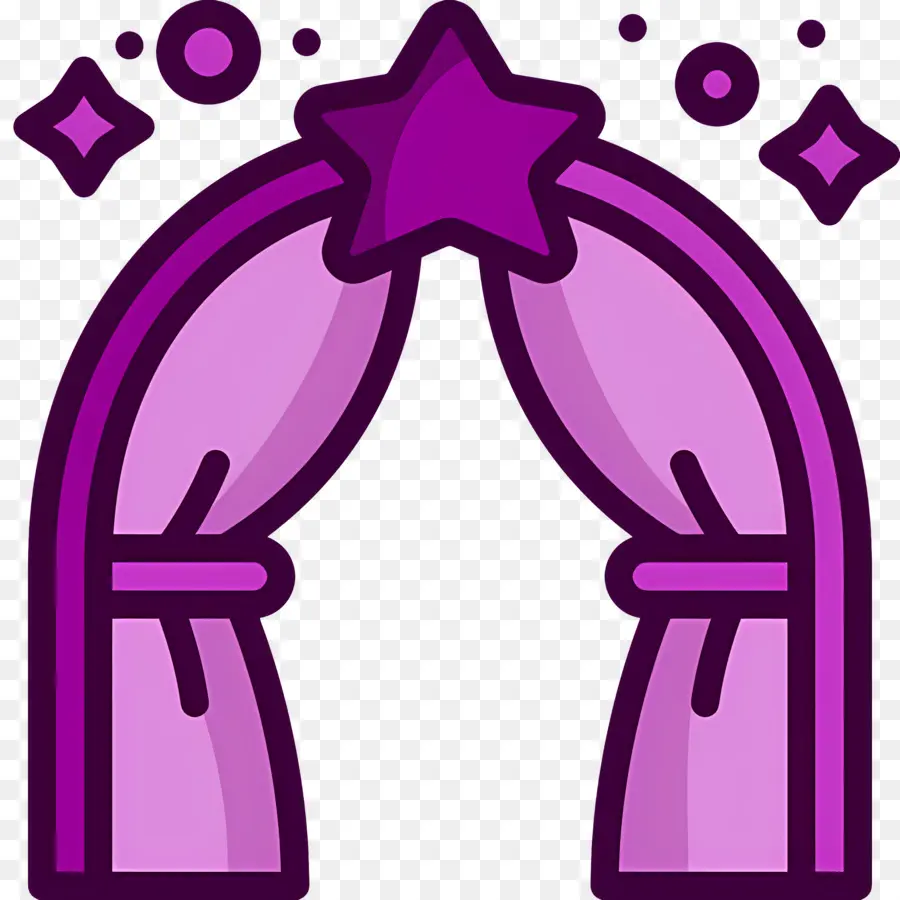 Arche De Mariage，Rideau Violet PNG