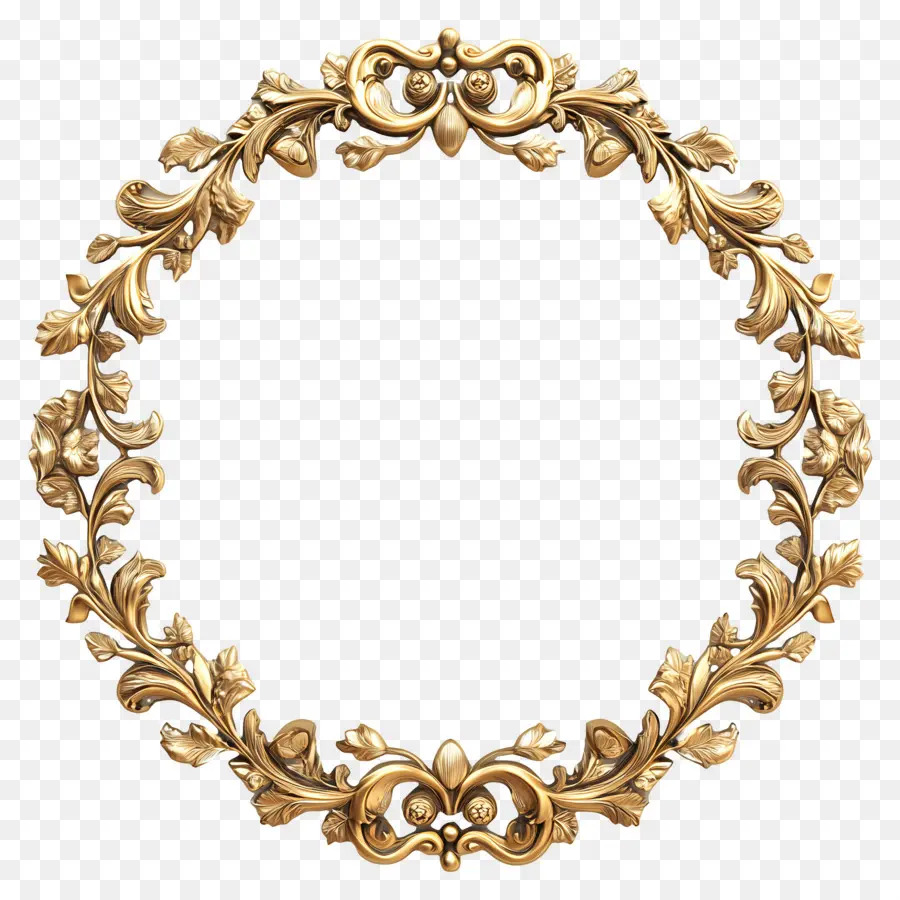 Cadre Vintage Doré，Couronne D'or PNG