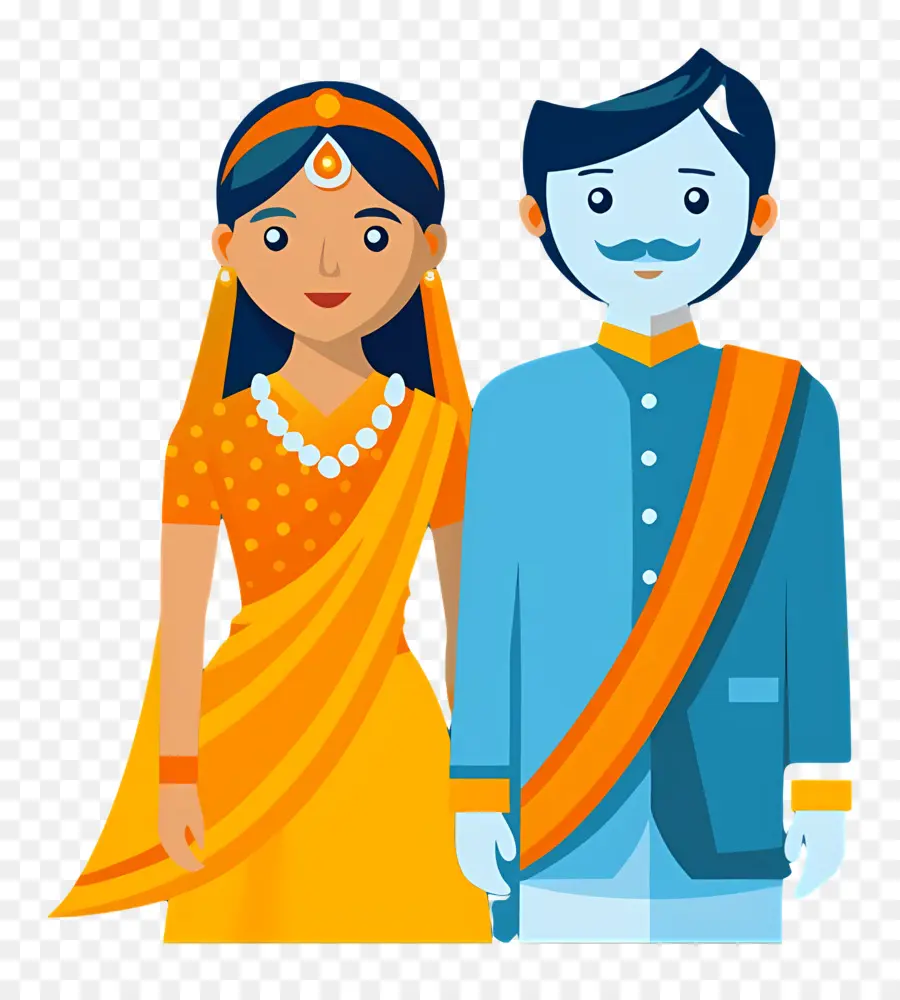 Couple De Mariage Indien，Couples De Mariage PNG