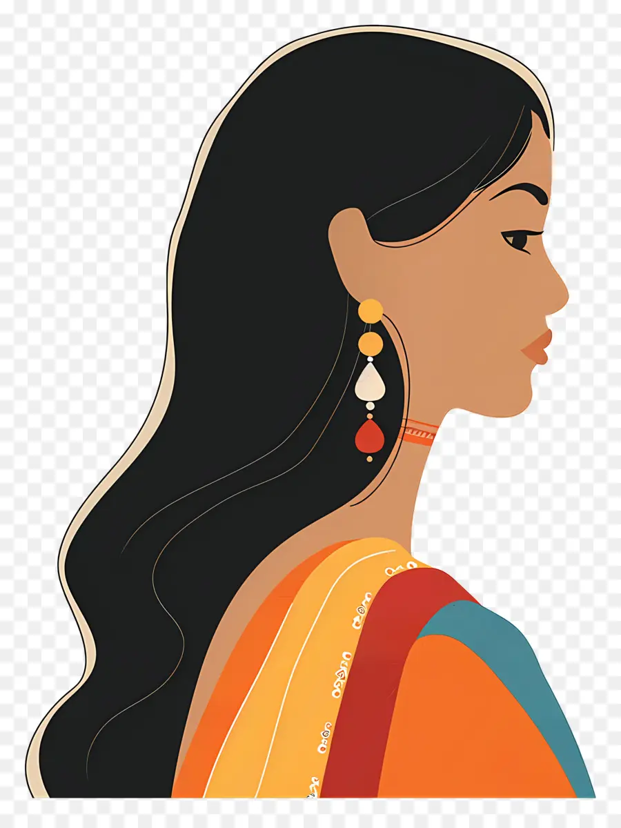 Fille Indienne，Femme PNG