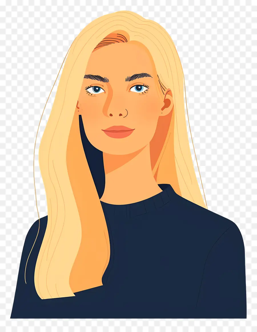 Femme Blonde，Portrait PNG