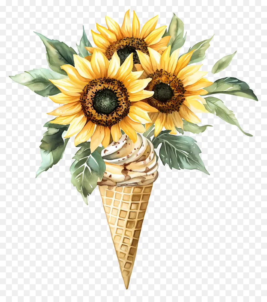 Bouquet De Tournesol Aquarelle，Tournesols PNG