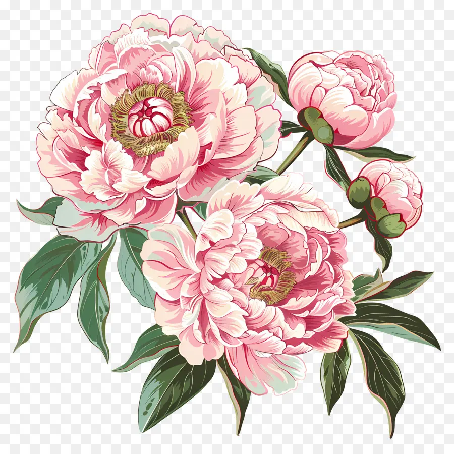 Bouquet De Pivoines，Pivoine PNG