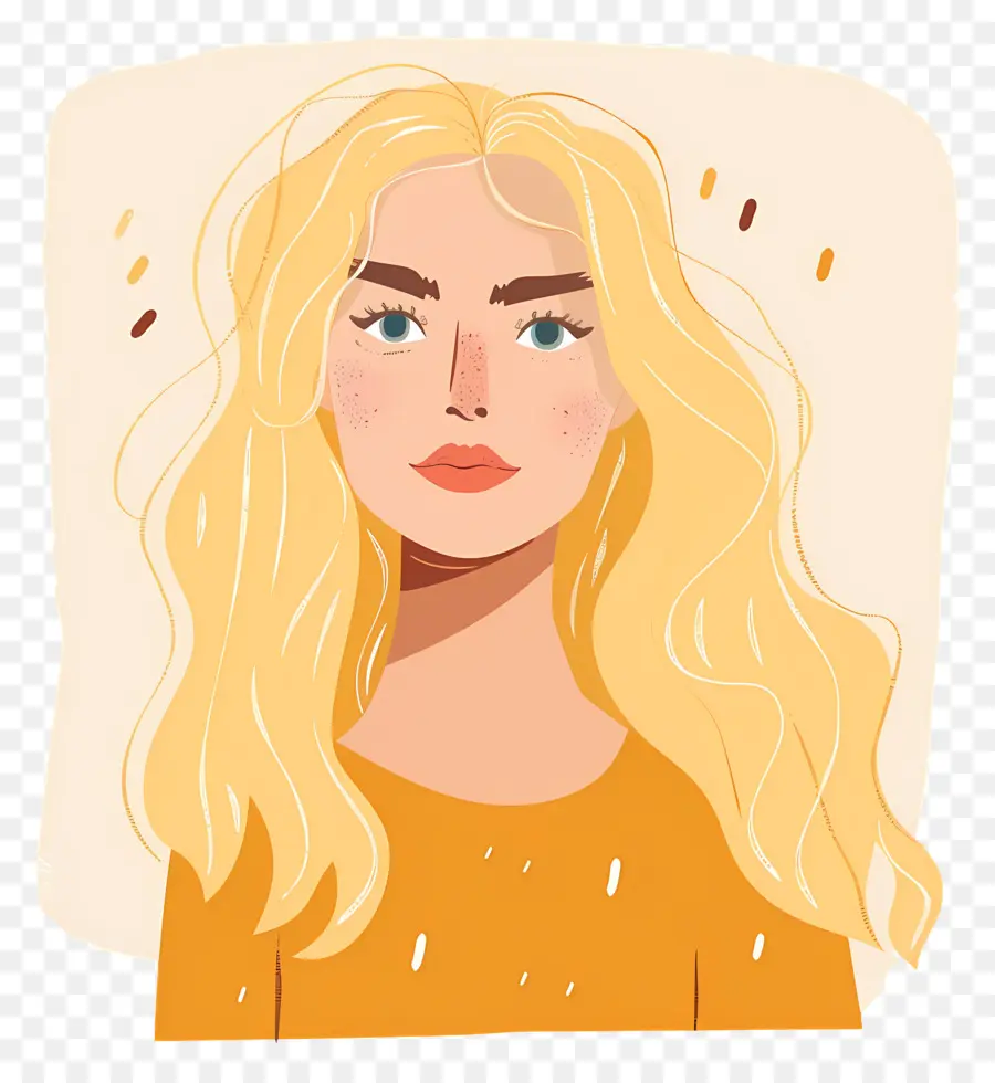 Femme Blonde，Portrait PNG