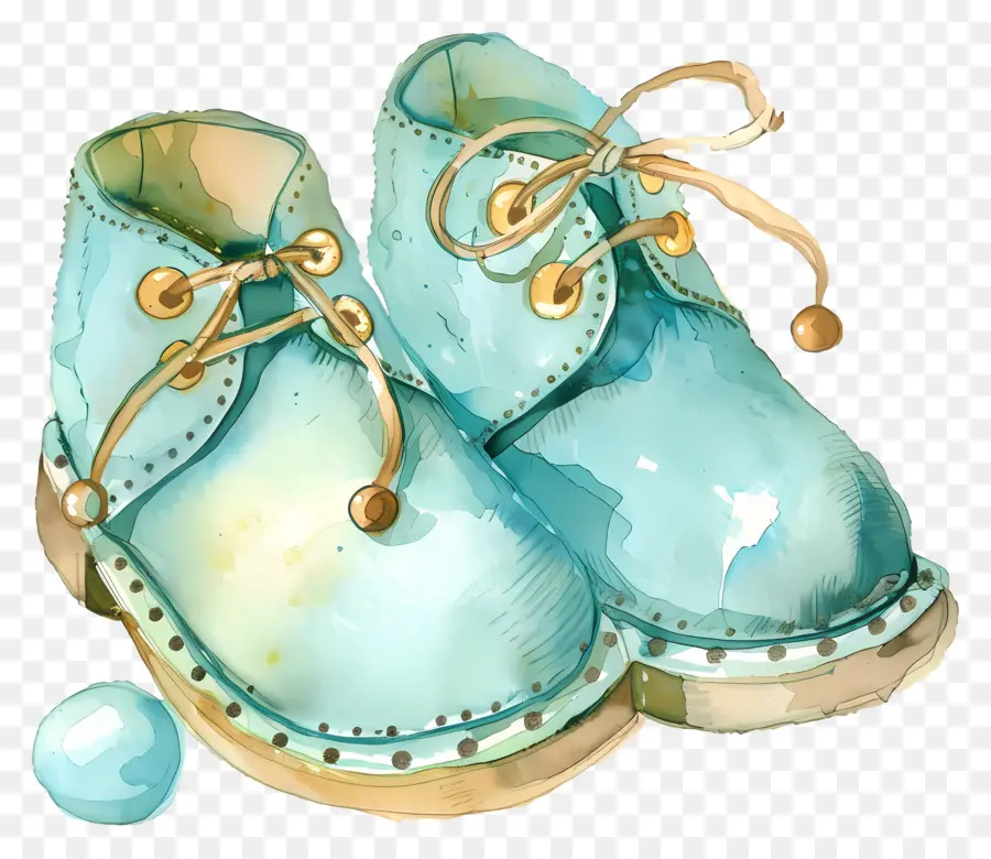 Chaussures De Bébé，Chaussures Bleues PNG