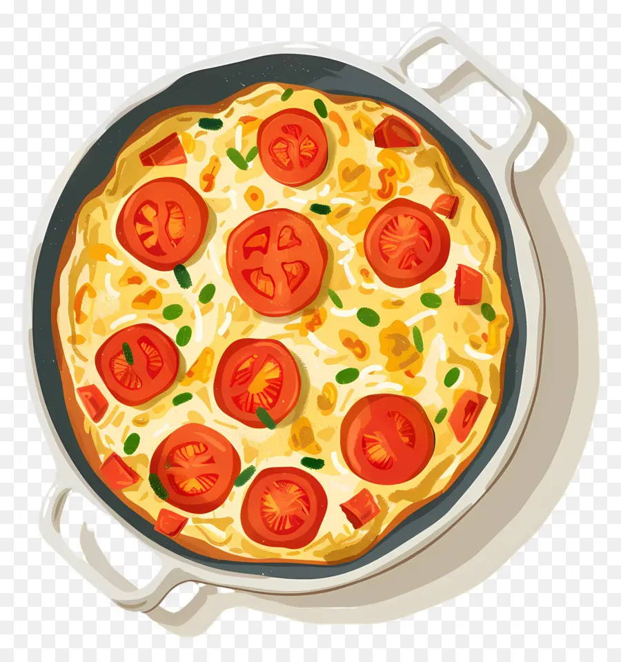 Omelette Espagnole，Pizza PNG