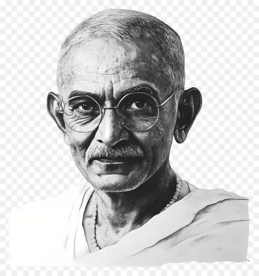 Gandhi，Un Homme âgé Avec Des Lunettes PNG