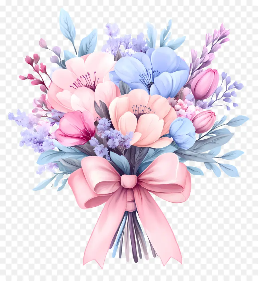 Bouquet Rose，Fleurs PNG