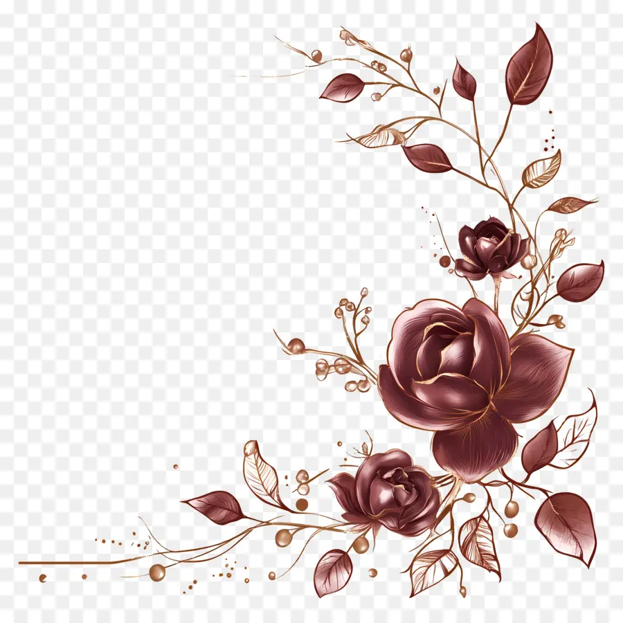 Ligne De Mariage，Fleurs PNG