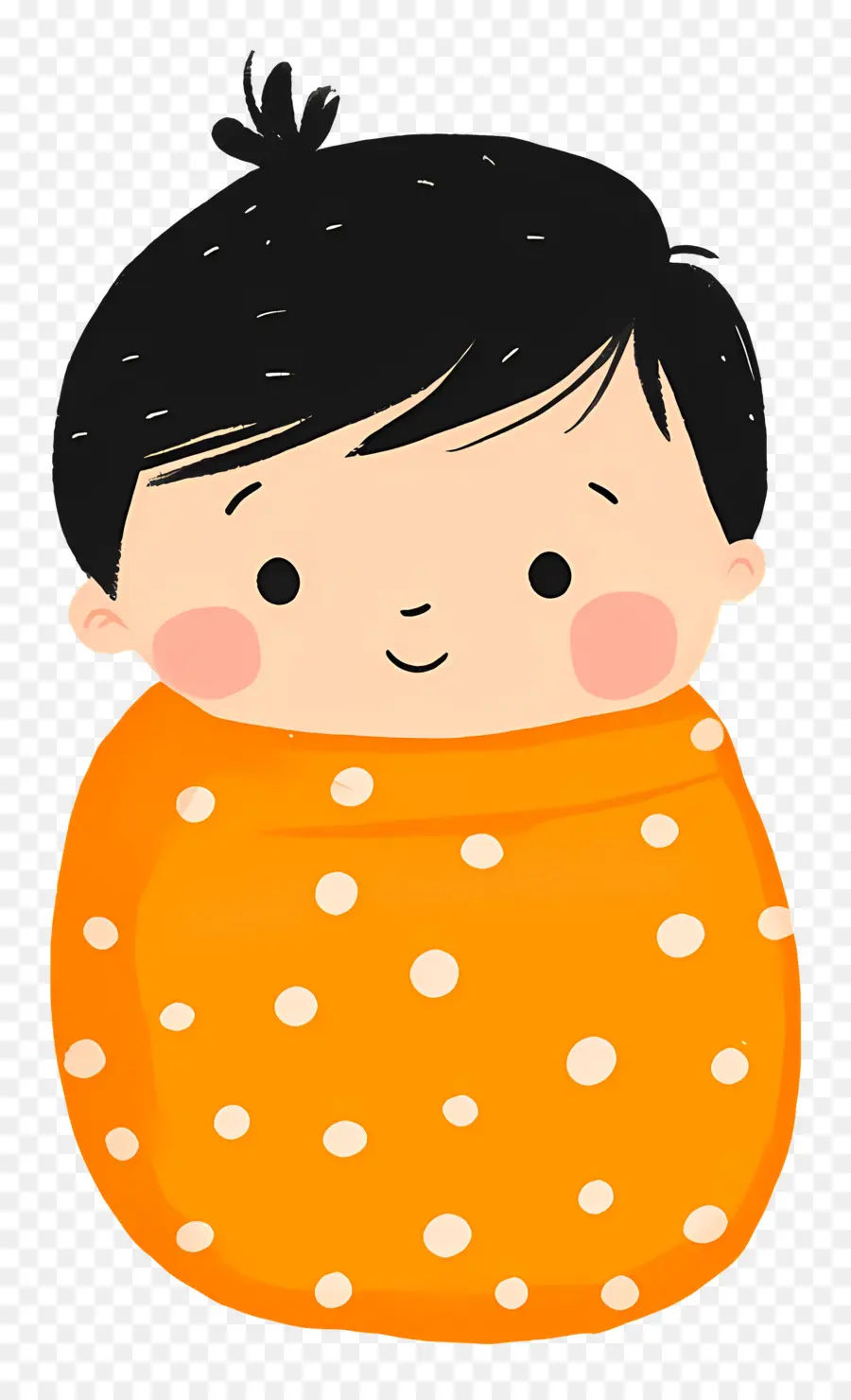 Joli Bébé De Dessin Animé，Couverture Bébé En Orange PNG