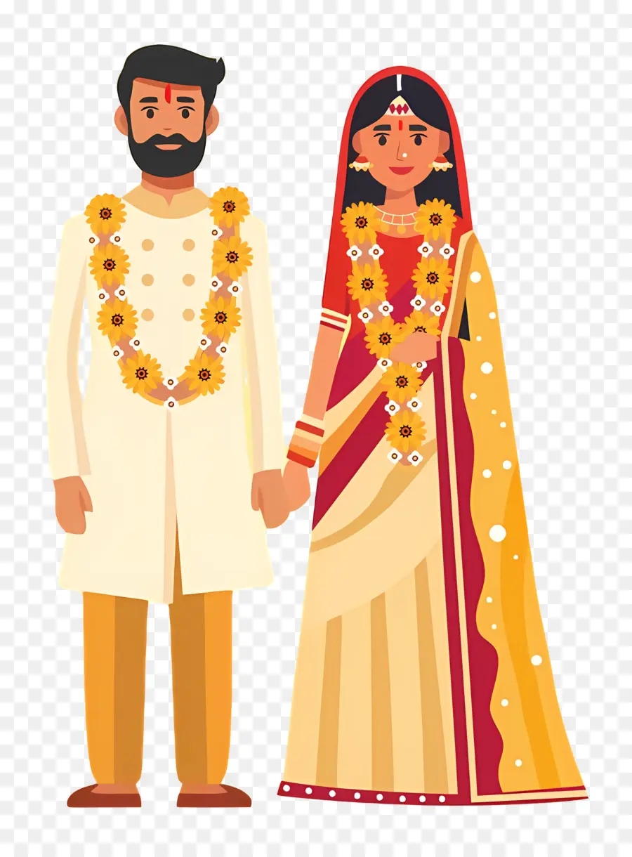 Couple De Mariage Indien，Couples De Mariage PNG