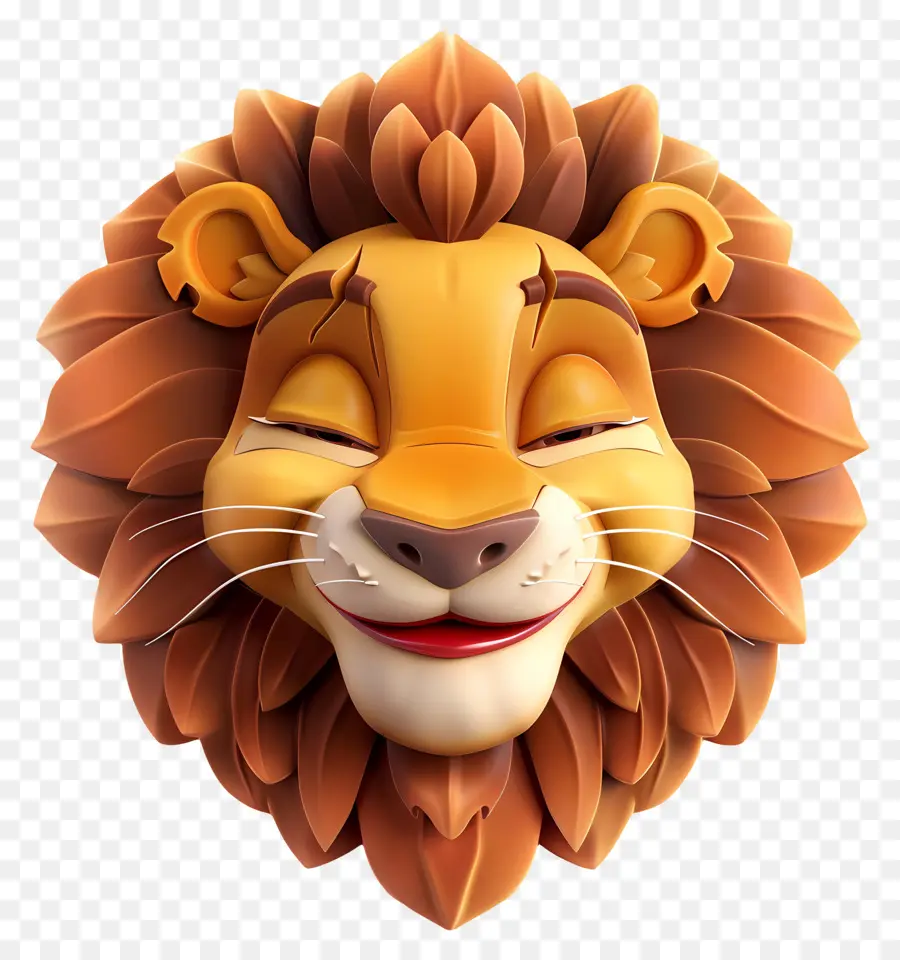 Visage De Lion De Dessin Animé，Lion PNG