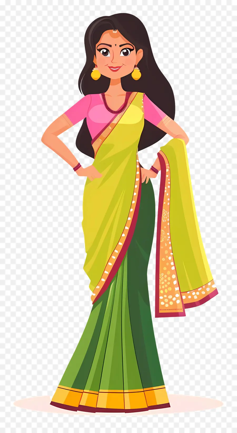 Sari Indien，Femme En Sari PNG