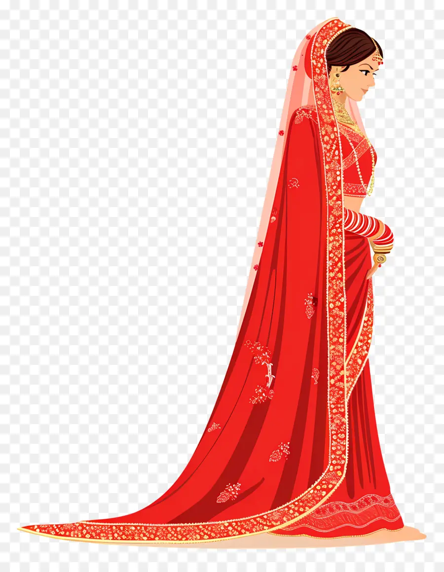 Sari De Mariage Indien，Femme En Costume Traditionnel PNG