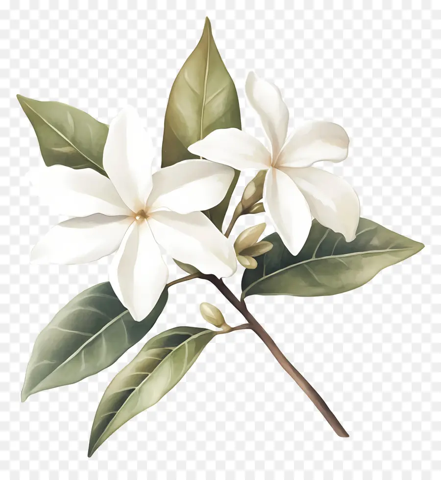 Fleur De Jasmin，Fleur Blanche PNG