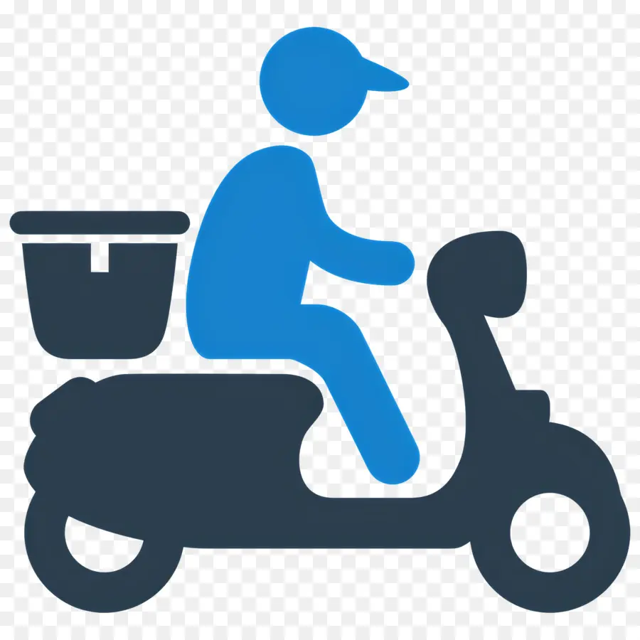 Livreur，Scooter De Livraison PNG