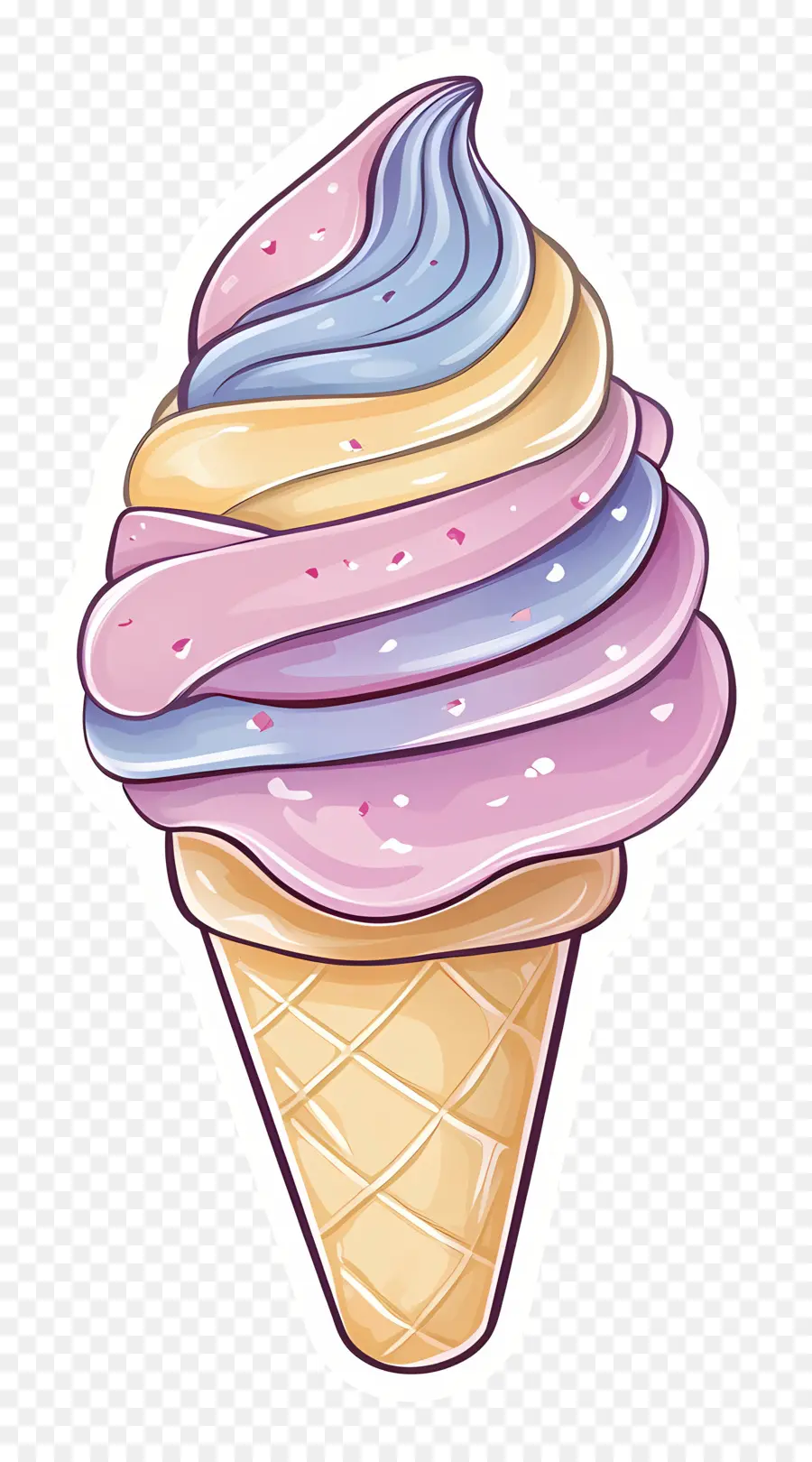 Glace Pastel，Cornet De Crème Glacée PNG