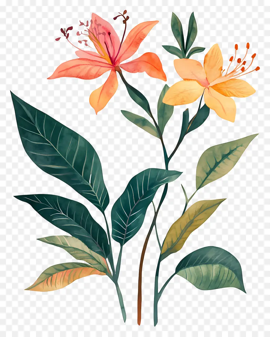 Fleur Tropicale，Fleur Rose PNG