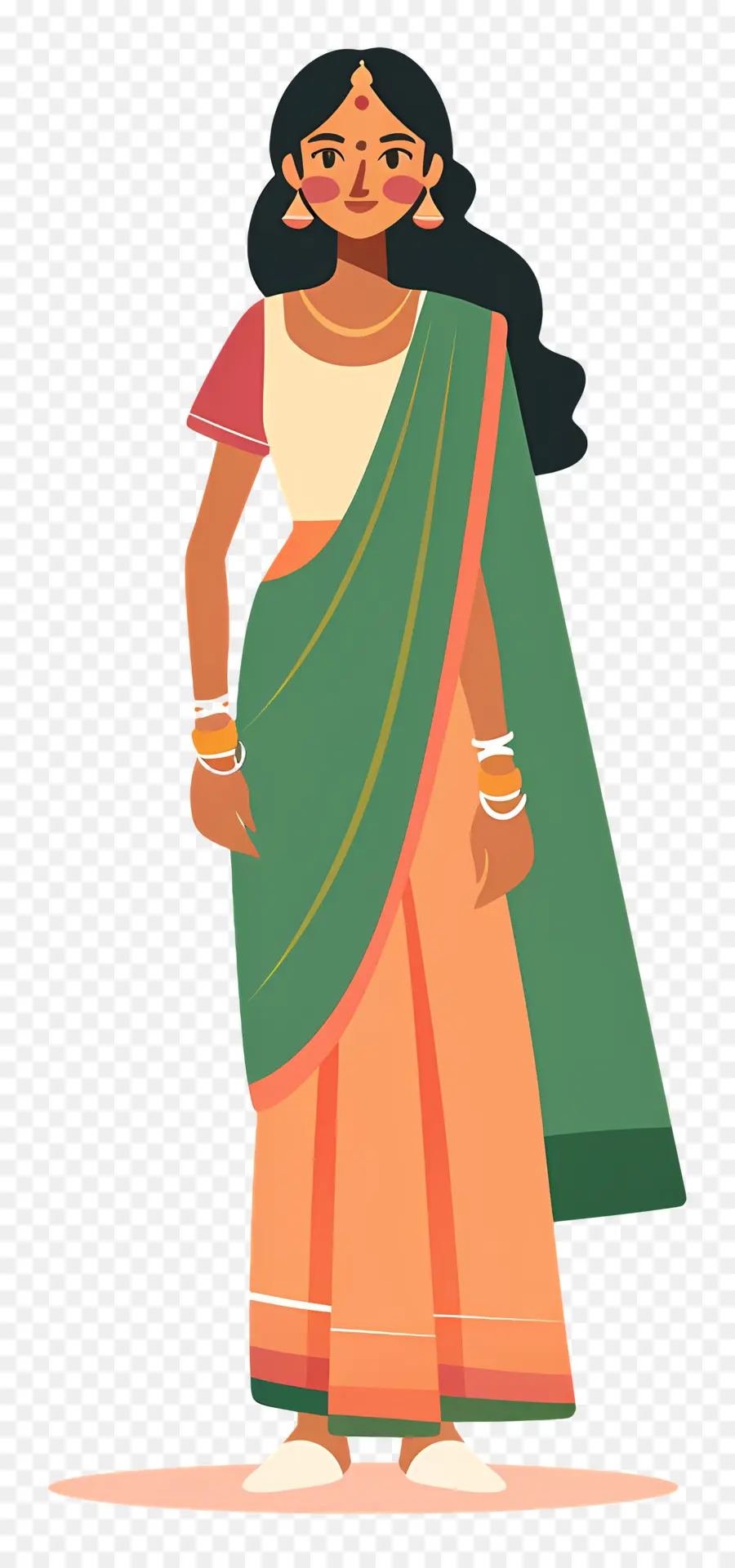 Sari Indien，Femme Traditionnelle PNG