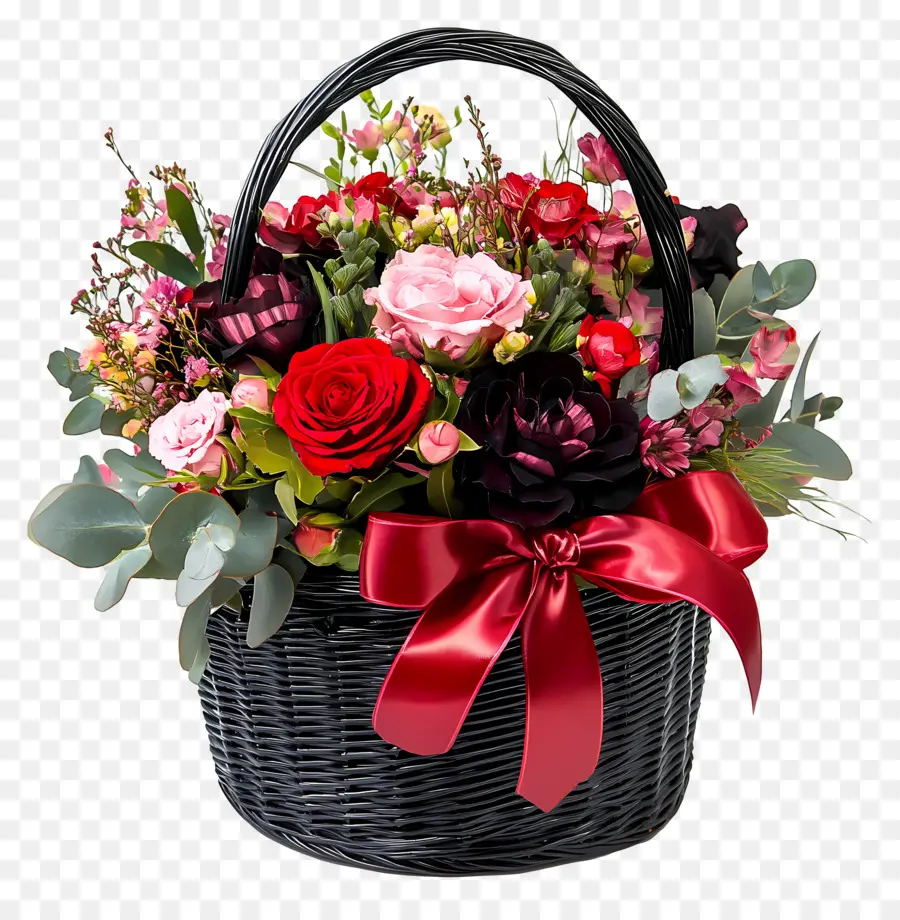 Panier De Fleurs D'anniversaire，Panier De Fleurs PNG