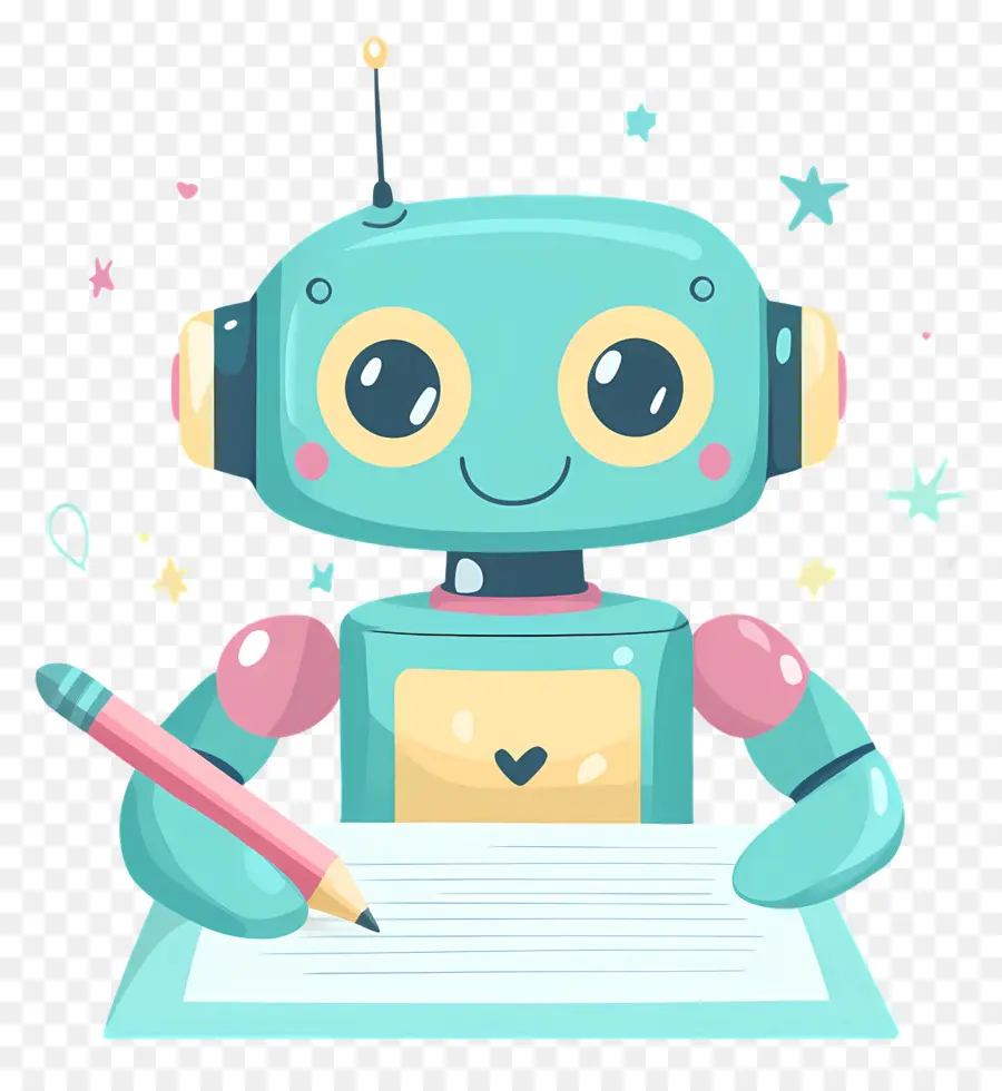 Robot Mignon，Crayon PNG